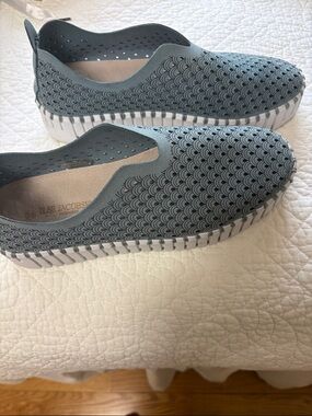 Ilse Jacobsen Light Blue Slip-On Platform Sneakers